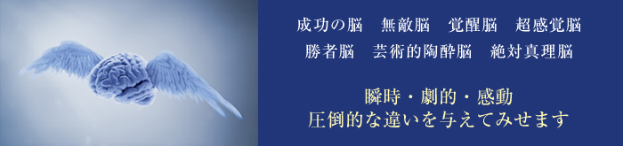 成功脳・無敵脳・覚醒脳・超感覚脳・勝者脳・芸術的陶酔脳・絶対心理脳　瞬時・劇的・感動