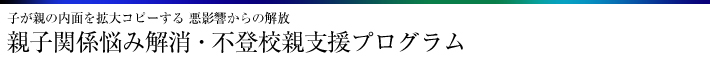 親子関係悩み解消・不登校親支援プログラム